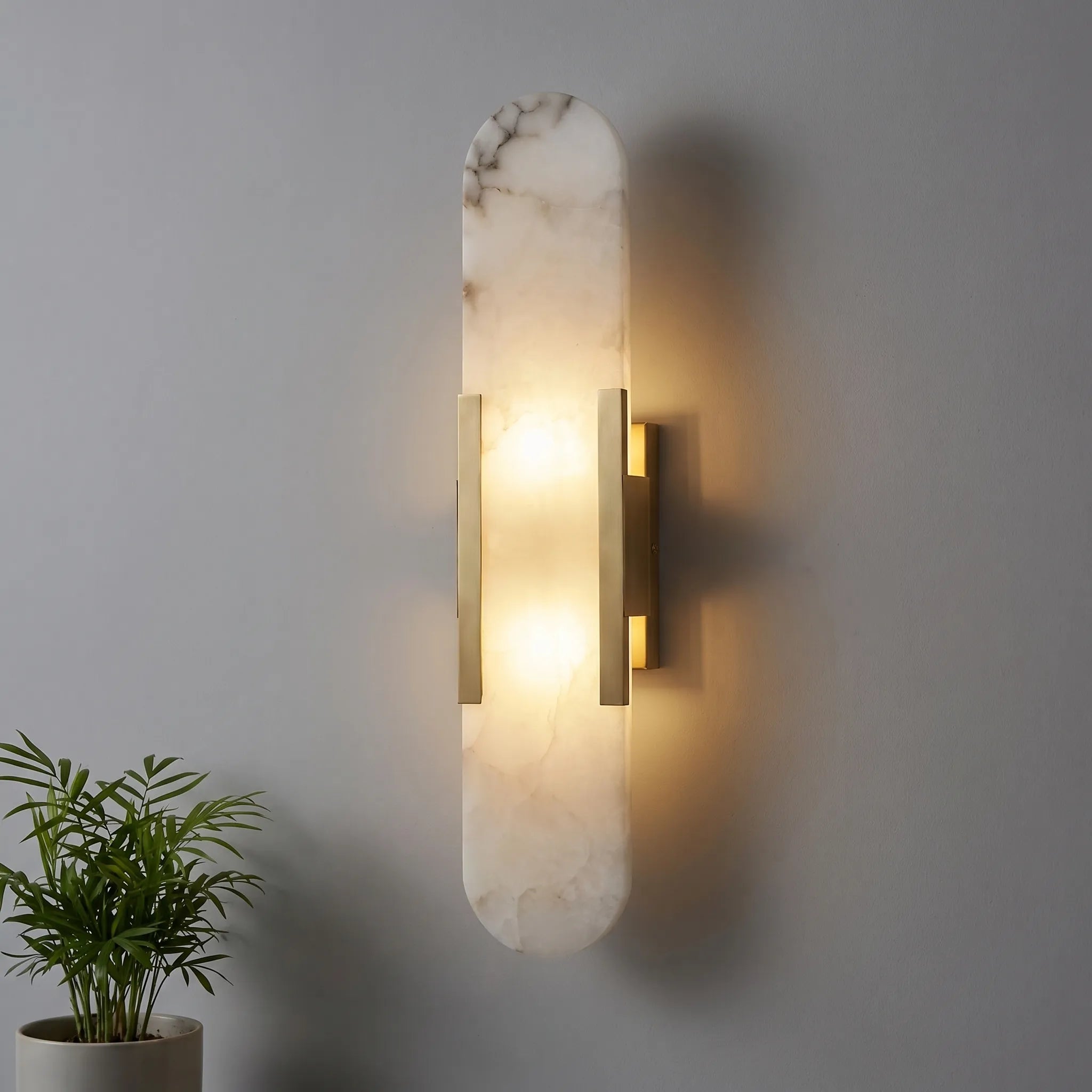 AuraGleam - Modern Pill-Shaped Wall Light Sconce