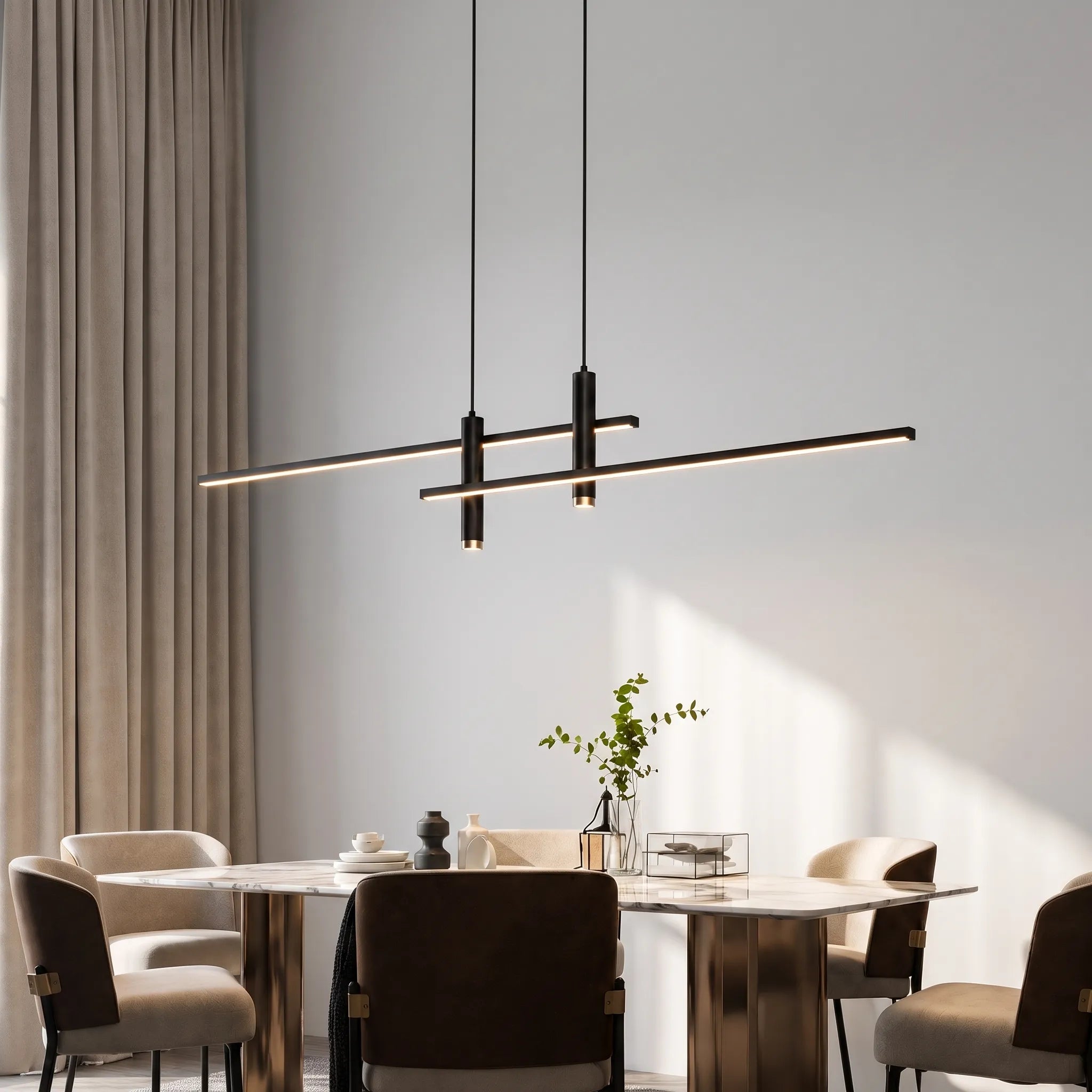 Lineaxis - Black Linear Pendant Light