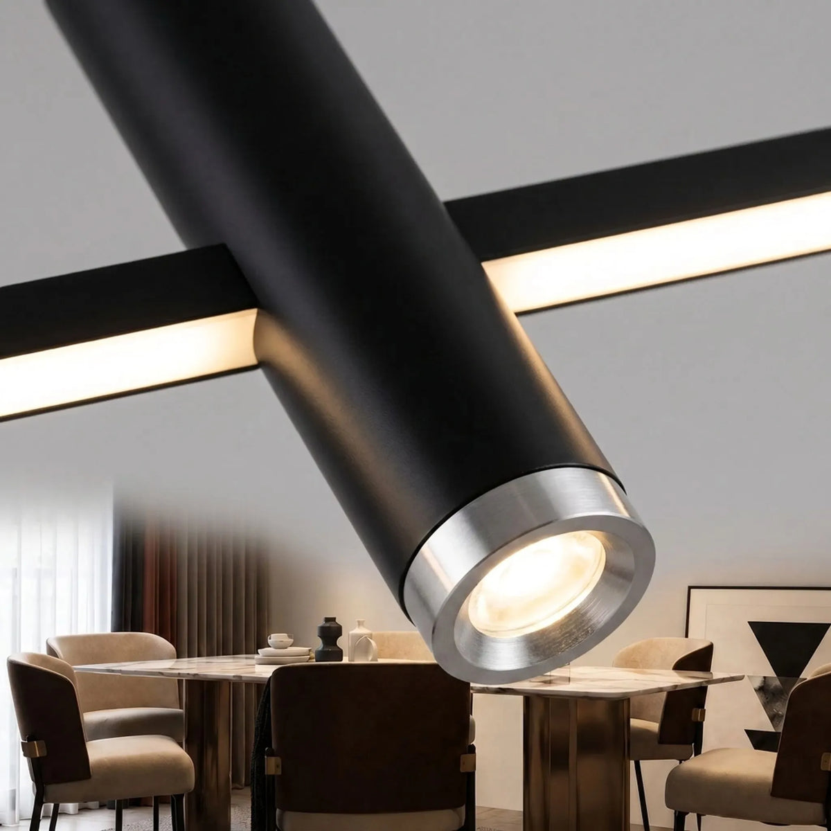 Lineaxis - Black Linear Pendant Light
