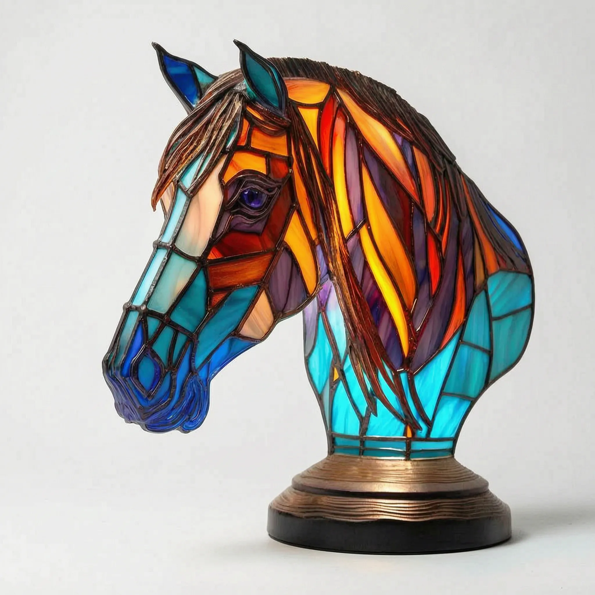 LuminaBeast - Colourful Mosaic-Style Animal Table Lamp