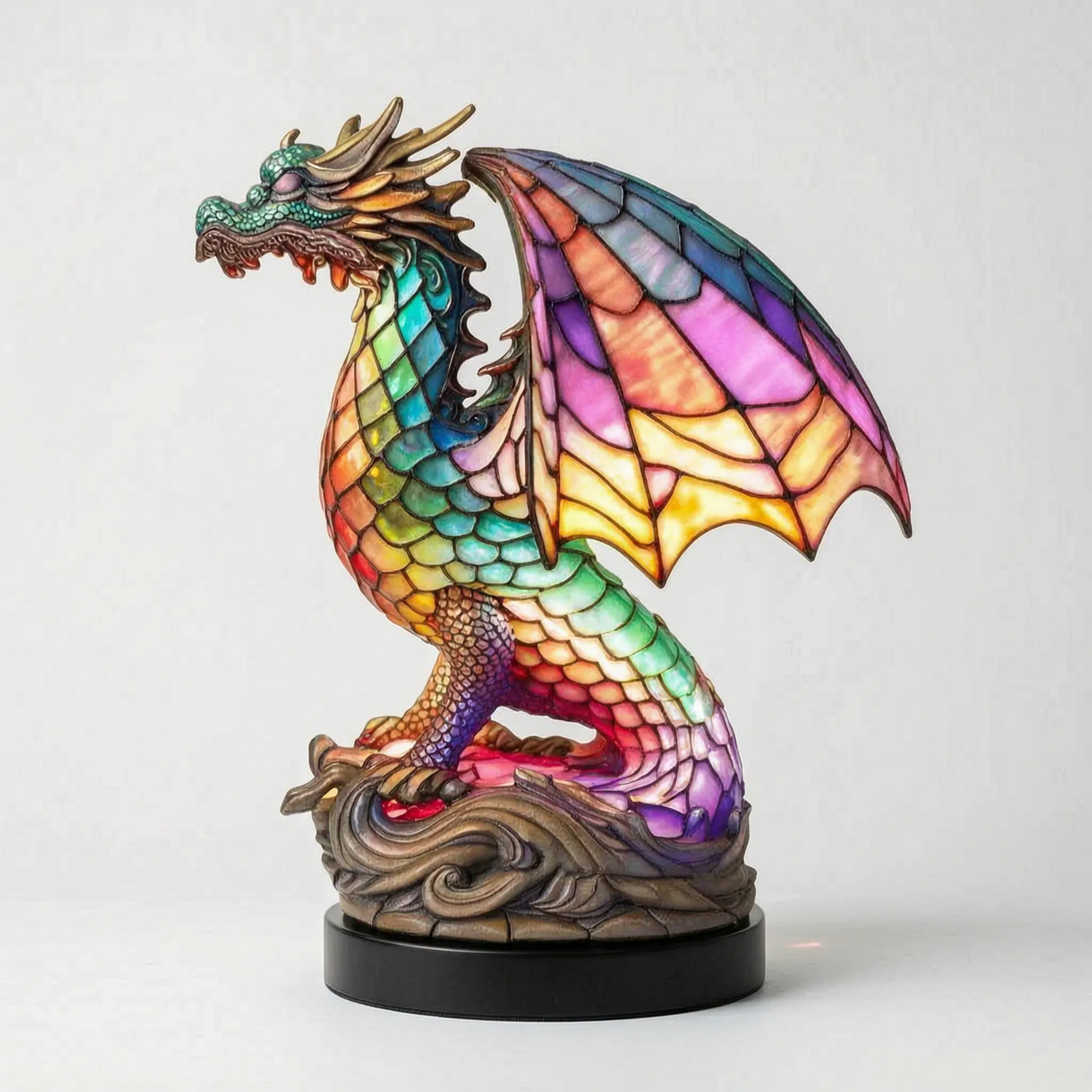 LuminaBeast - Colourful Mosaic-Style Animal Table Lamp