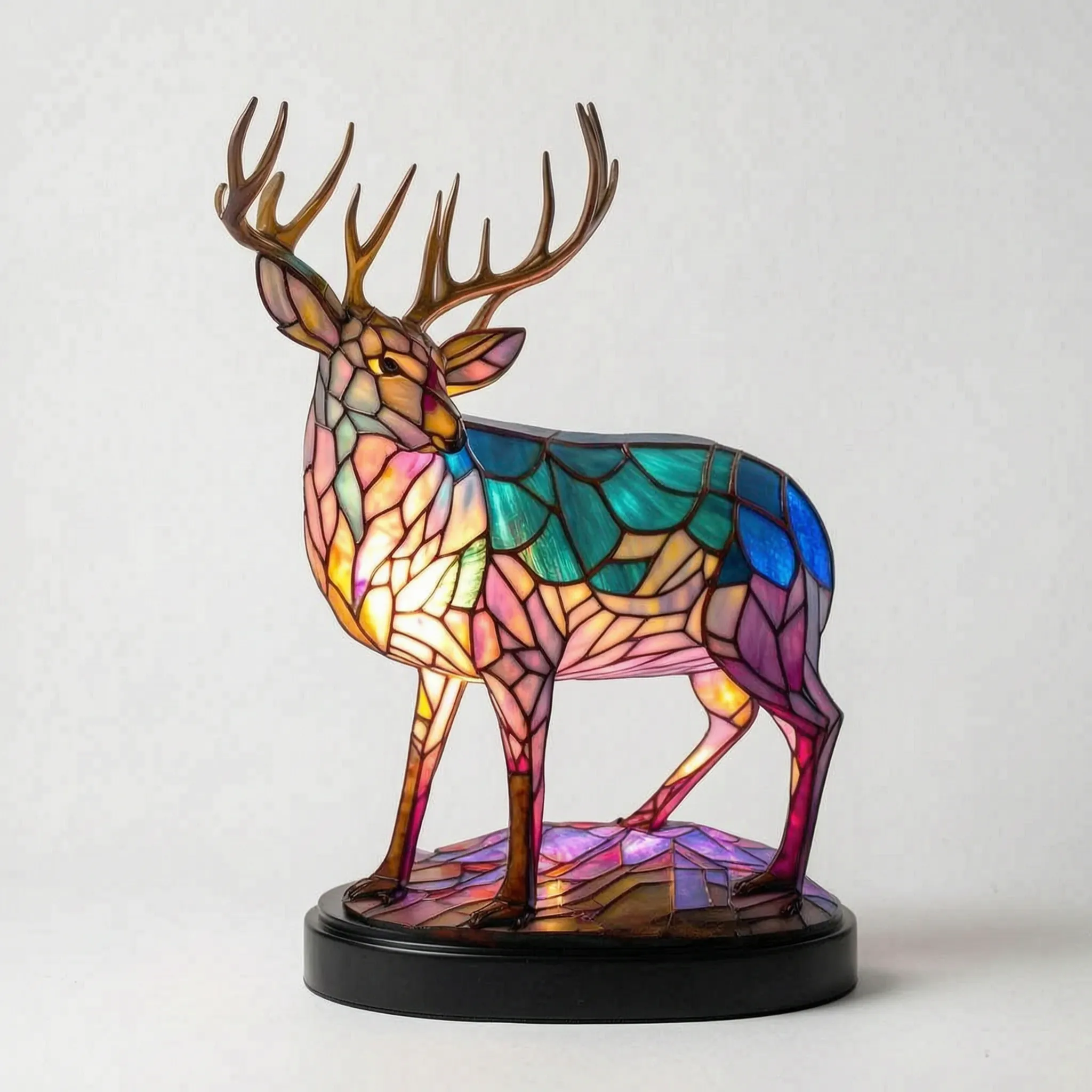 LuminaBeast - Colourful Mosaic-Style Animal Table Lamp