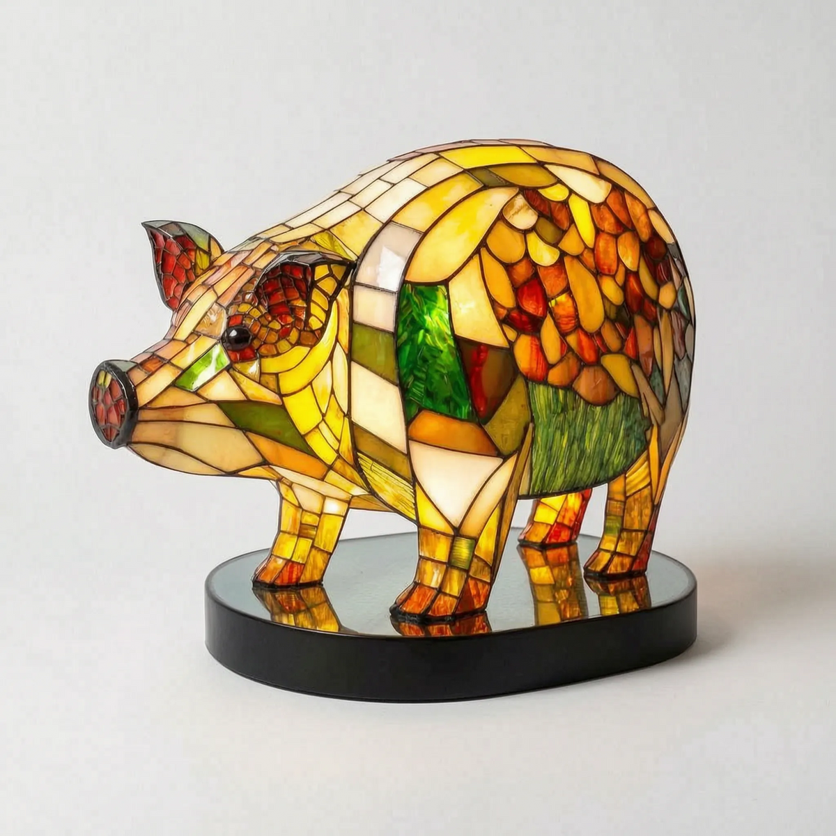 LuminaBeast - Colourful Mosaic-Style Animal Table Lamp