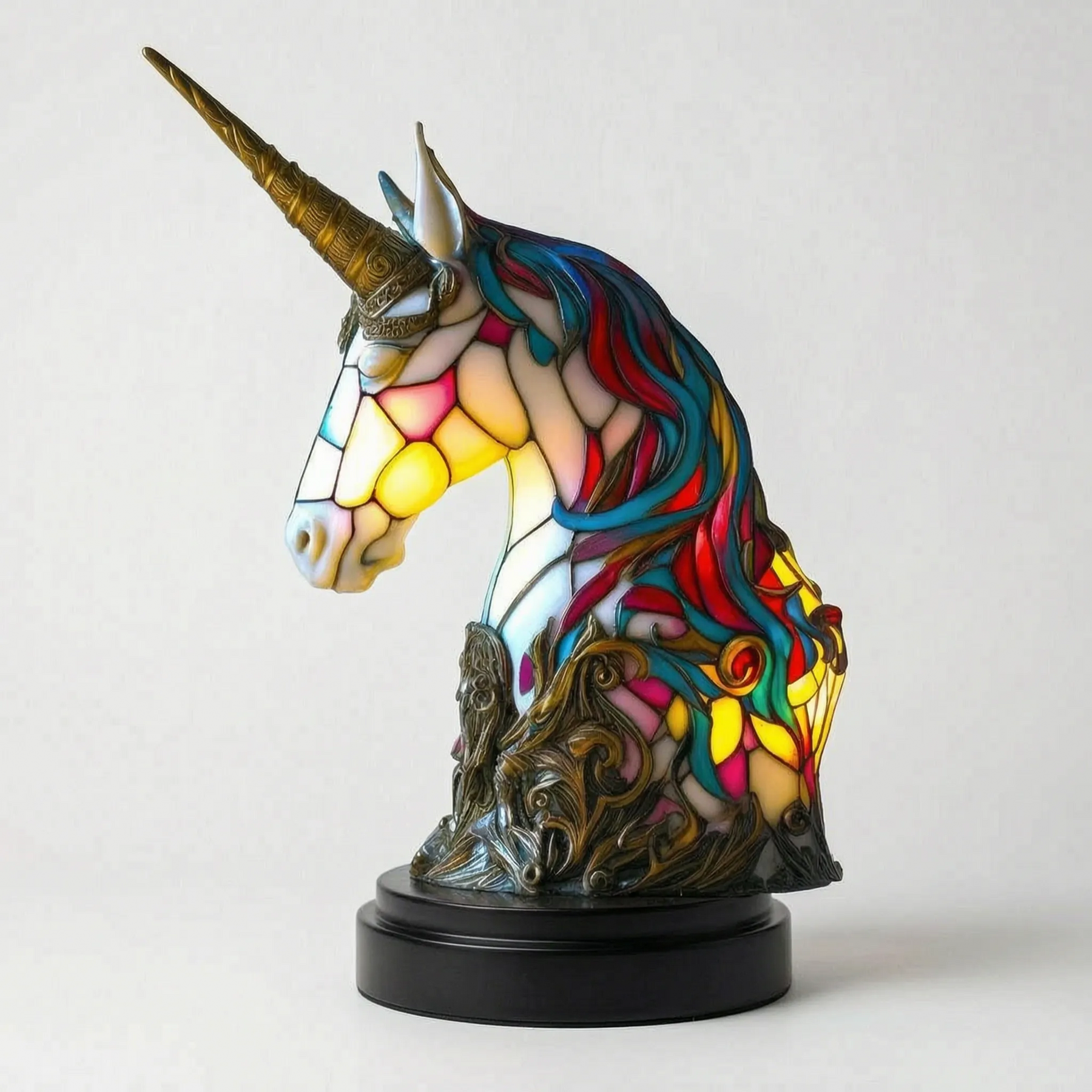 LuminaBeast - Colourful Mosaic-Style Animal Table Lamp