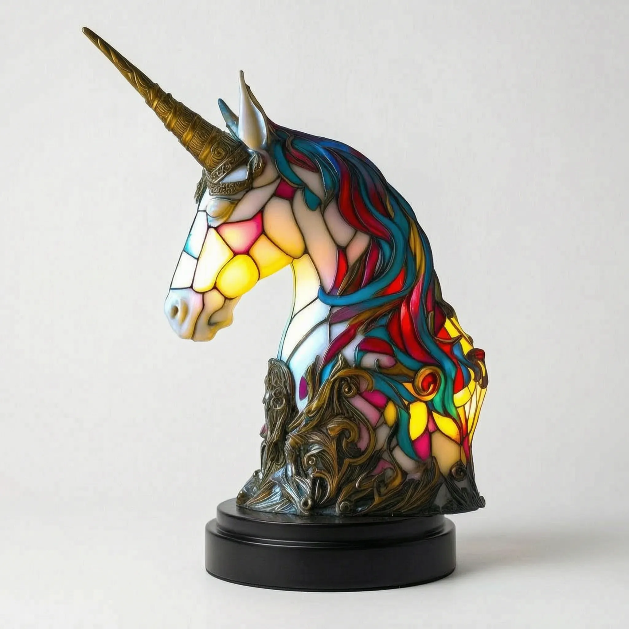 LuminaBeast - Colourful Mosaic-Style Animal Table Lamp