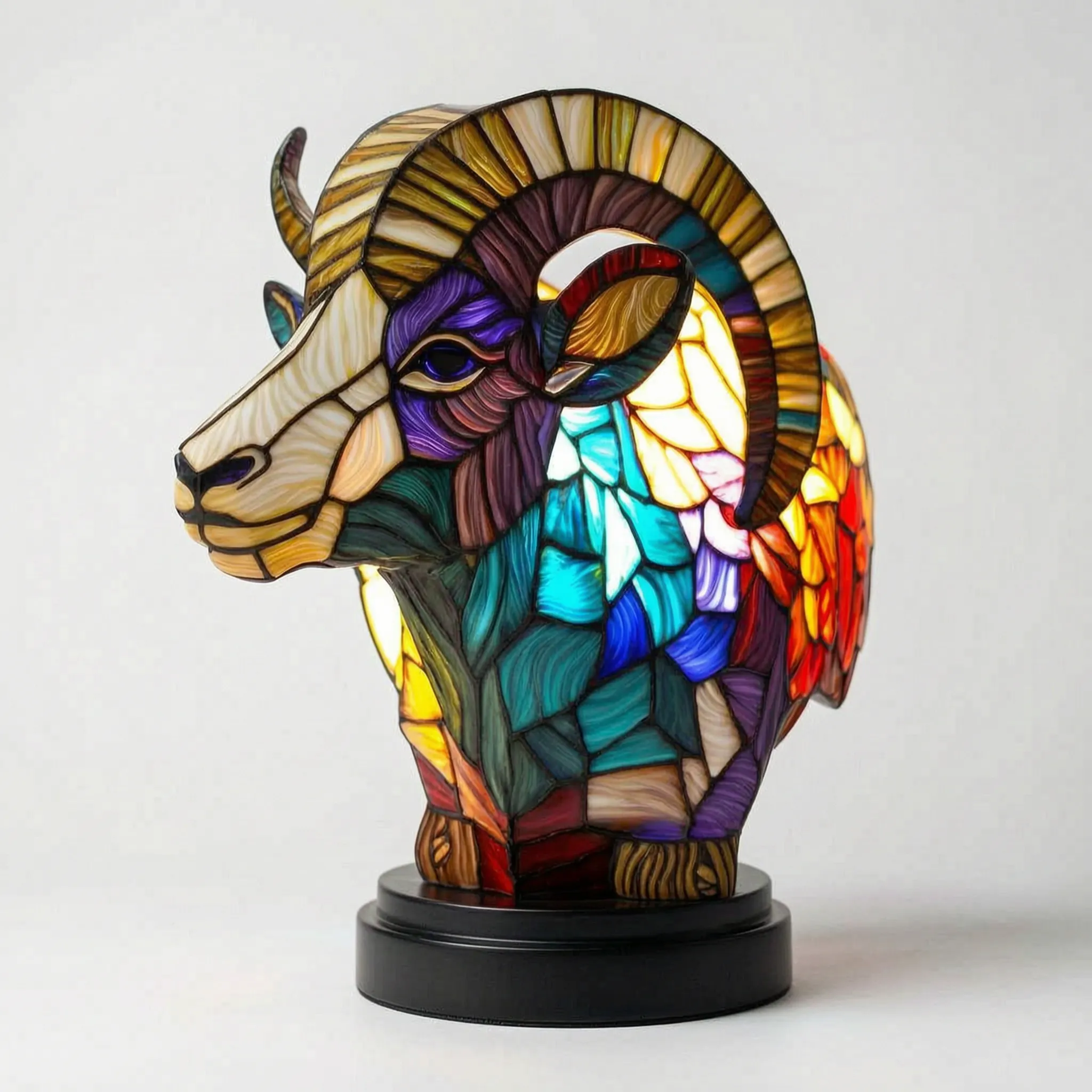 LuminaBeast - Colourful Mosaic-Style Animal Table Lamp