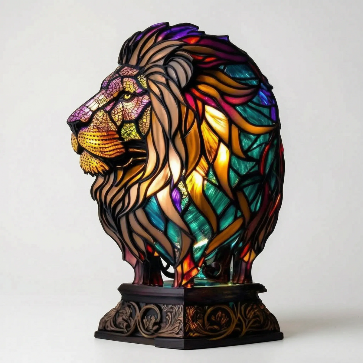 LuminaBeast - Colourful Mosaic-Style Animal Table Lamp