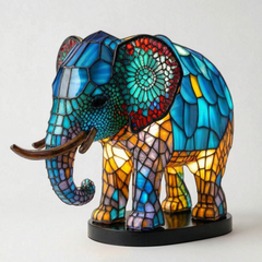 LuminaBeast - Colourful Mosaic-Style Animal Table Lamp