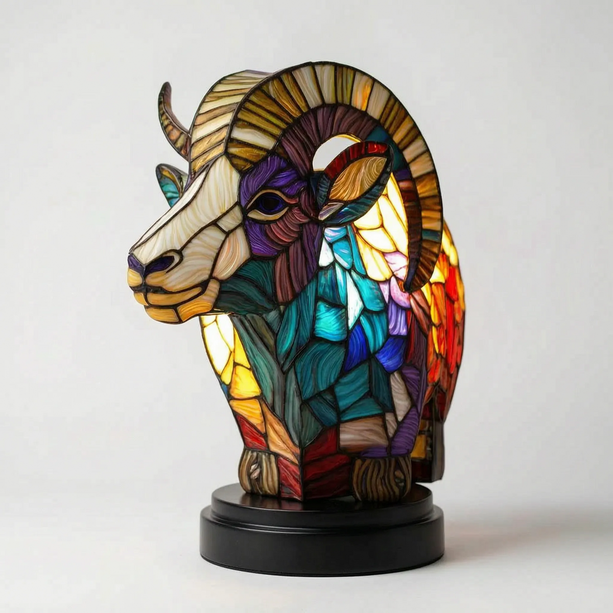 LuminaBeast - Colourful Mosaic-Style Animal Table Lamp