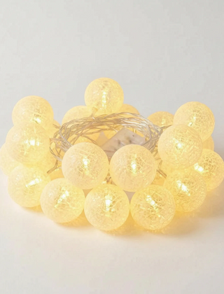 LuminaGlow - Battery Operated Woven Sphere Fairy Lights