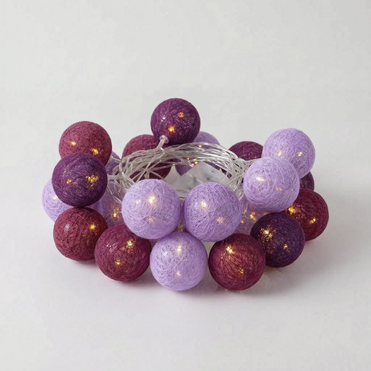 LuminaGlow - Battery Operated Woven Sphere Fairy Lights