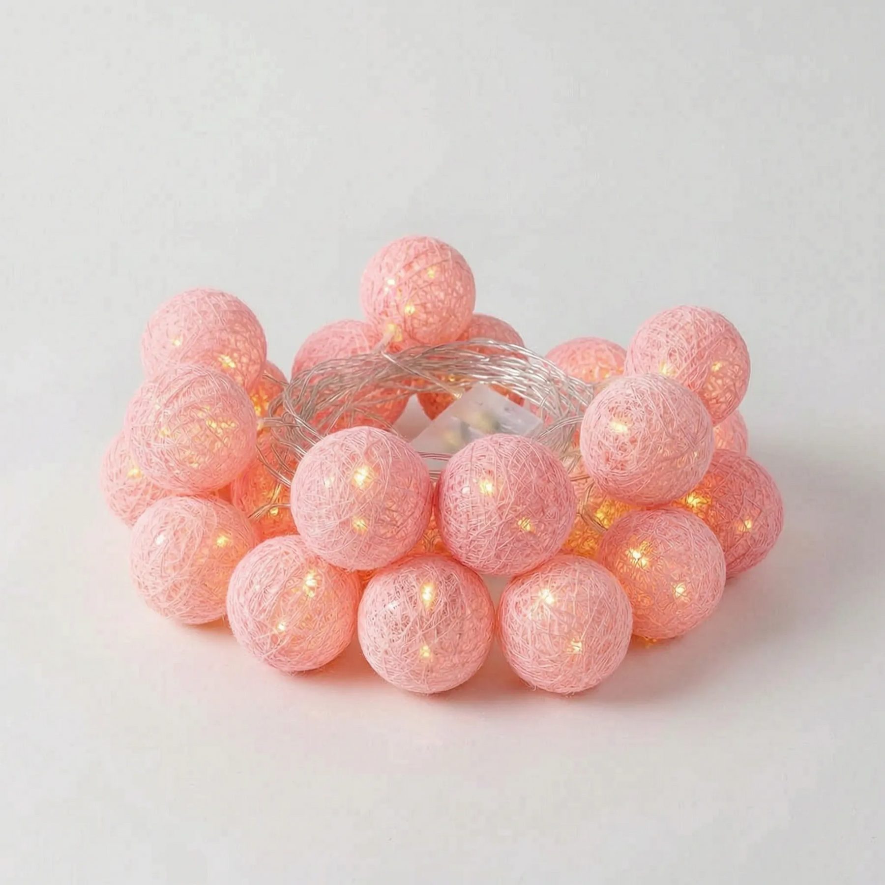 LuminaGlow - Battery Operated Woven Sphere Fairy Lights