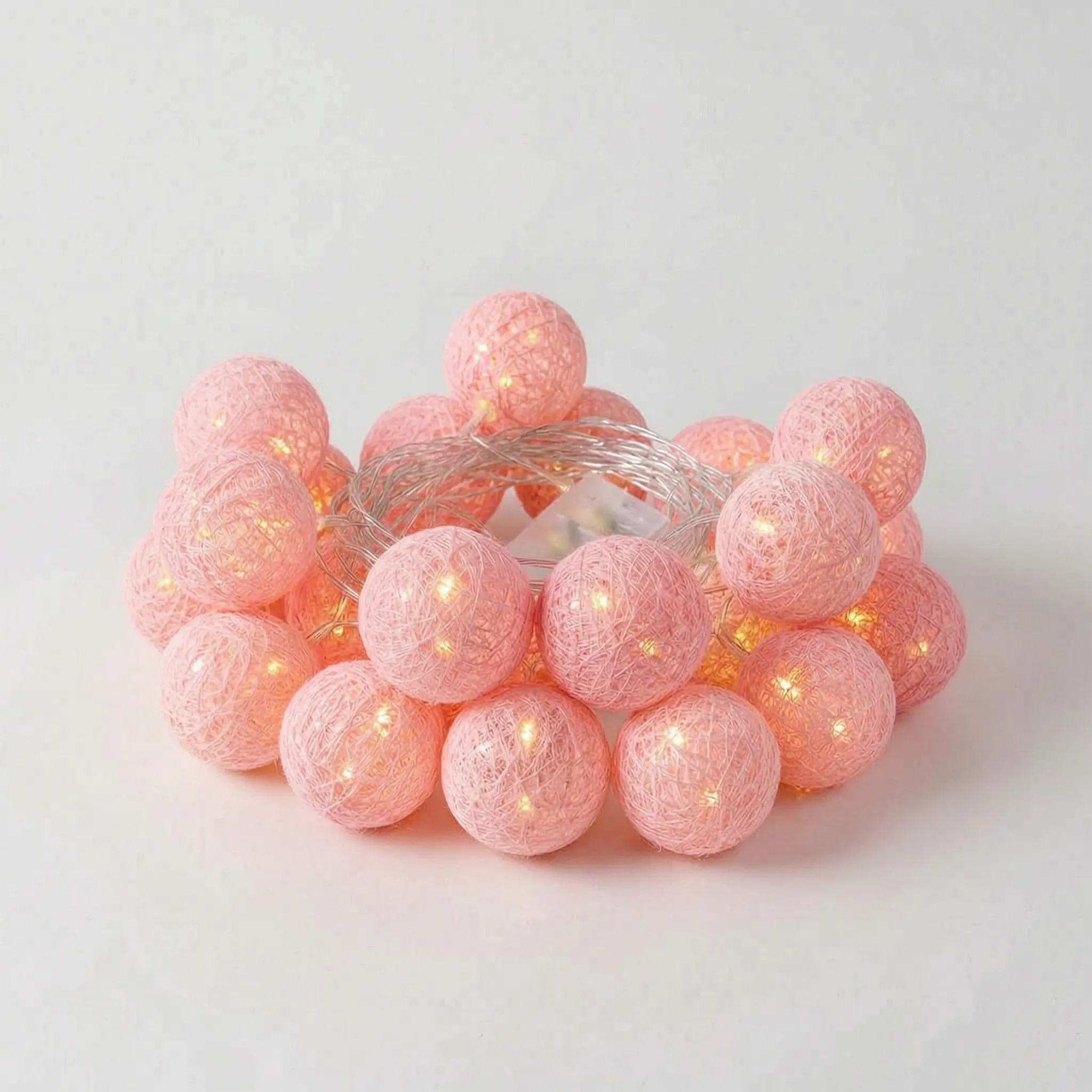 LuminaGlow - Battery Operated Woven Sphere Fairy Lights