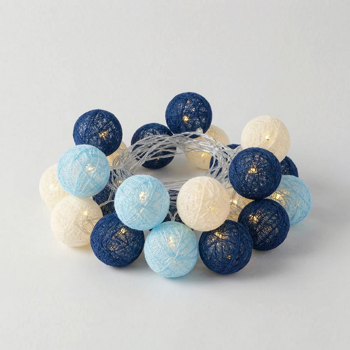 LuminaGlow - Battery Operated Woven Sphere Fairy Lights