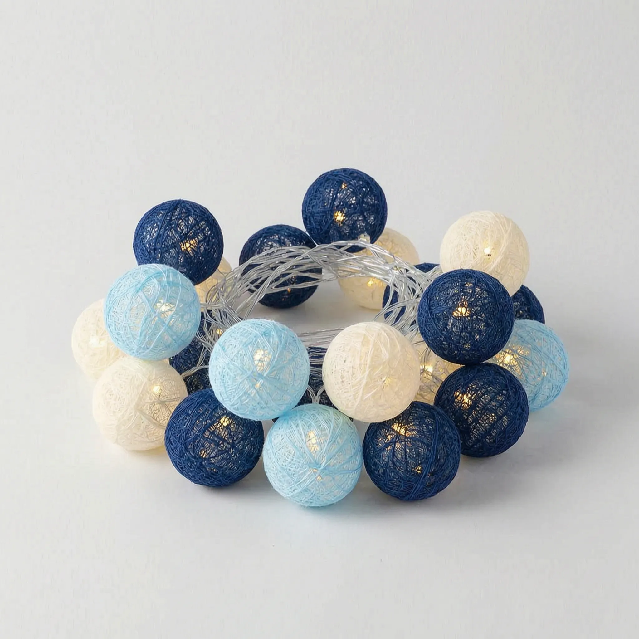 LuminaGlow - Battery Operated Woven Sphere Fairy Lights
