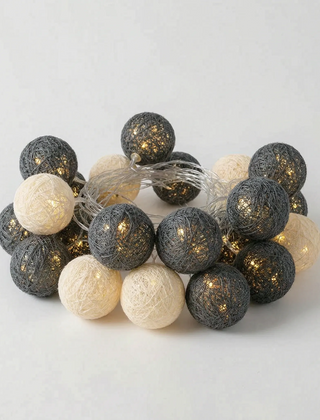 LuminaGlow - Battery Operated Woven Sphere Fairy Lights
