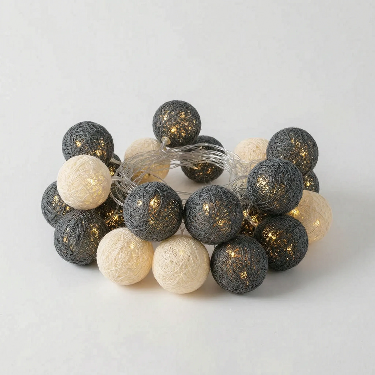 LuminaGlow - Battery Operated Woven Sphere Fairy Lights