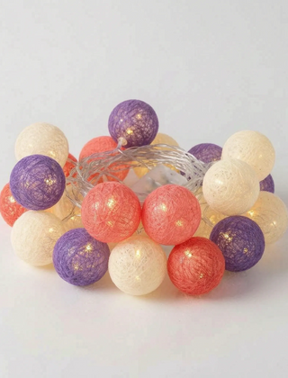 LuminaGlow - Battery Operated Woven Sphere Fairy Lights