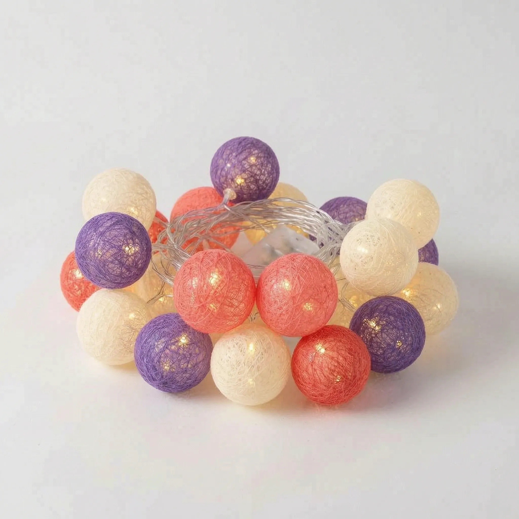 LuminaGlow - Battery Operated Woven Sphere Fairy Lights