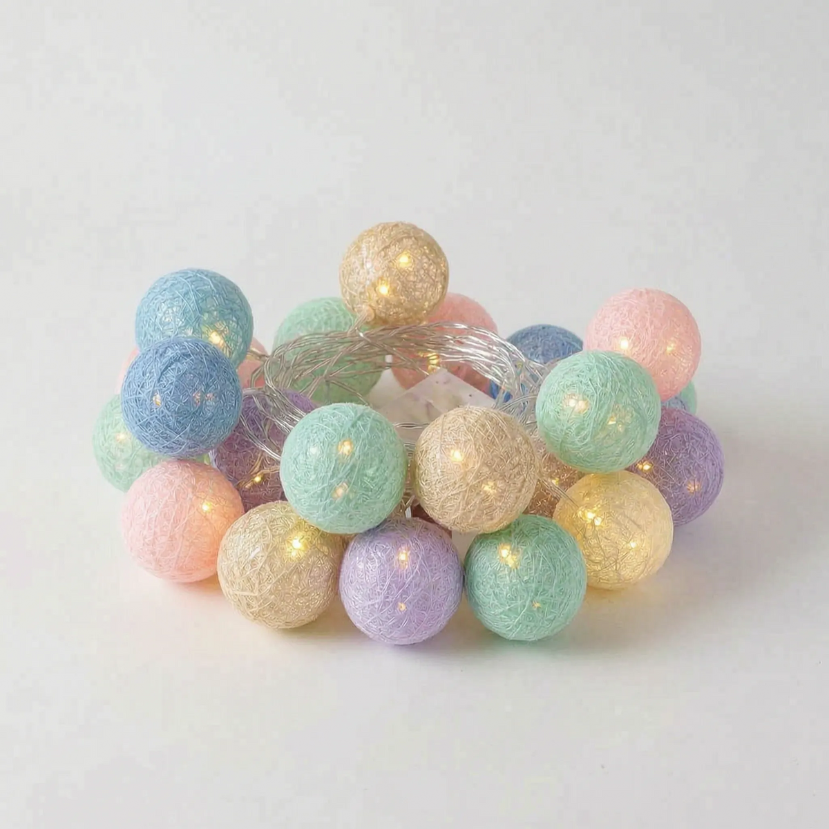 LuminaGlow - Battery Operated Woven Sphere Fairy Lights