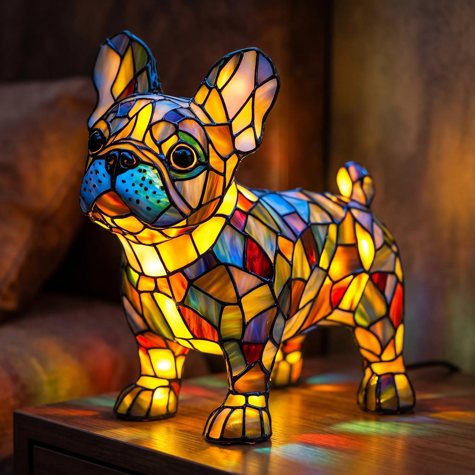 Lumipup - Multicoloured Geometric Decorative Table Lamp