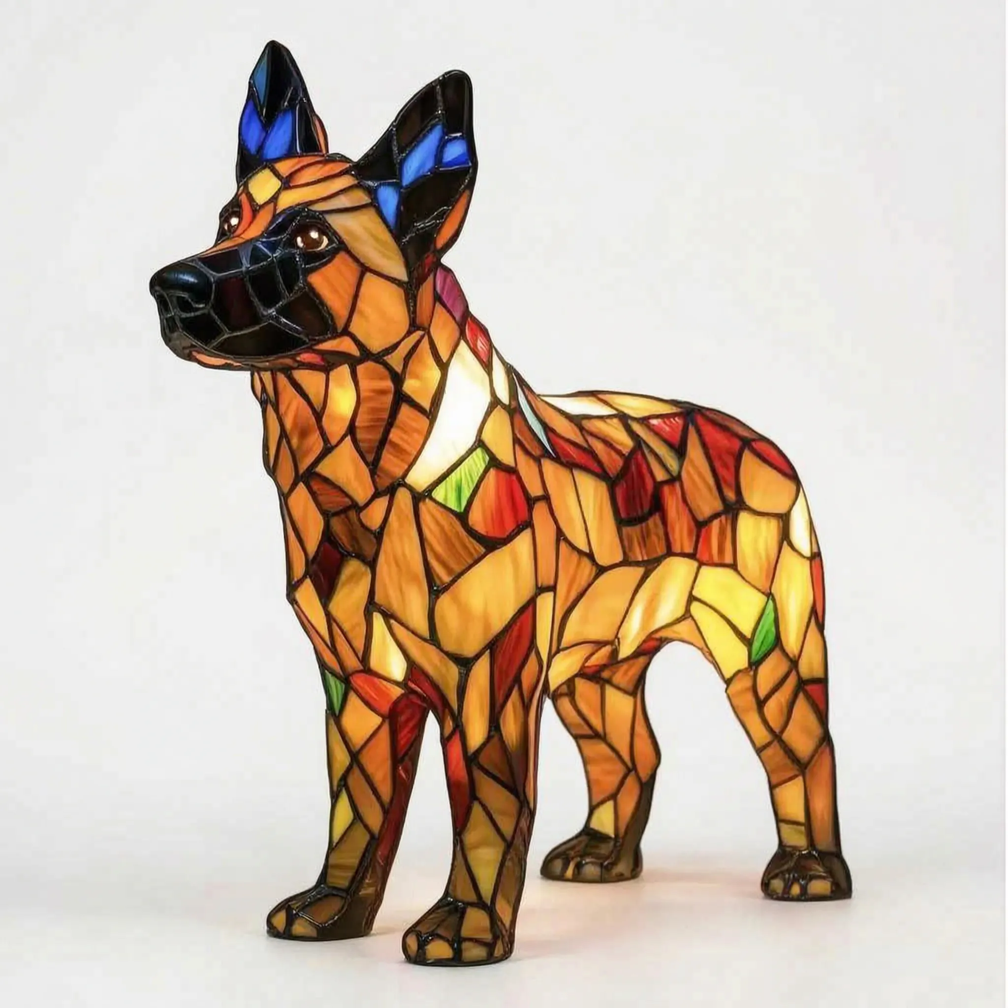 Lumipup - Multicoloured Geometric Decorative Table Lamp