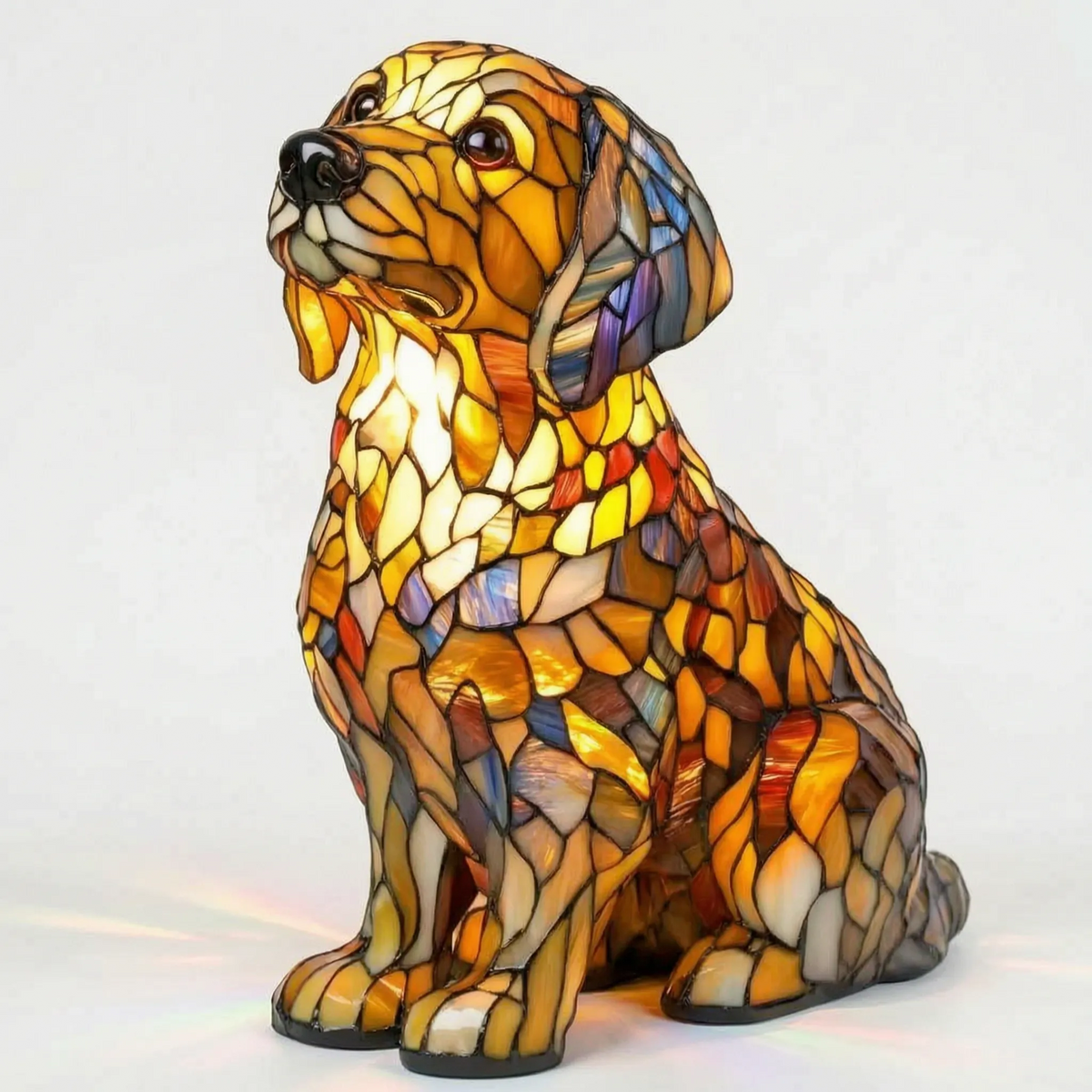 Lumipup - Multicoloured Geometric Decorative Table Lamp