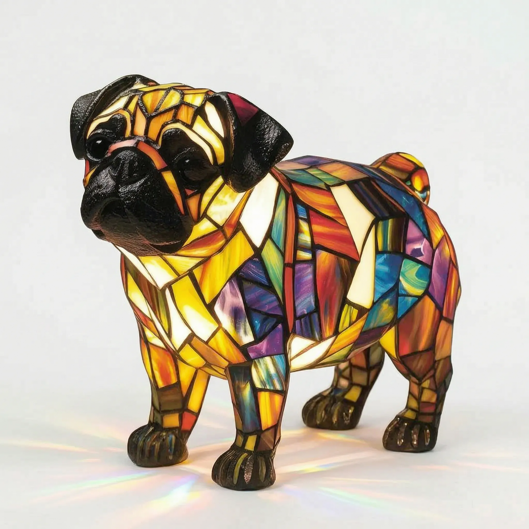 Lumipup - Multicoloured Geometric Decorative Table Lamp
