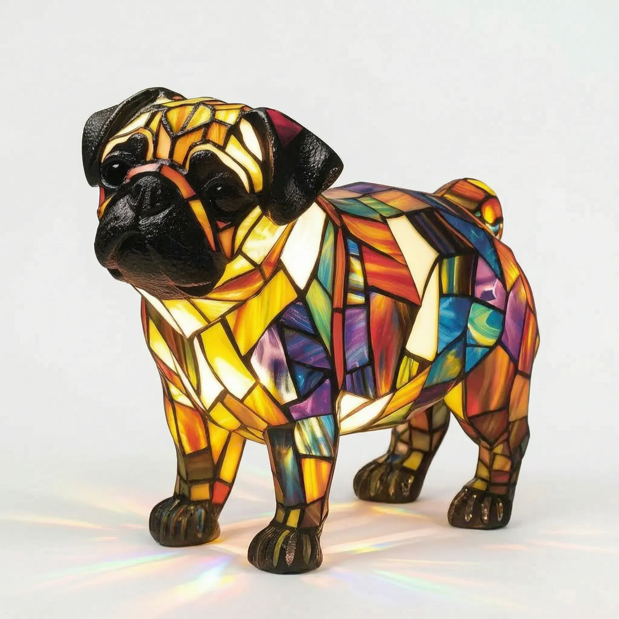 Lumipup - Multicoloured Geometric Decorative Table Lamp