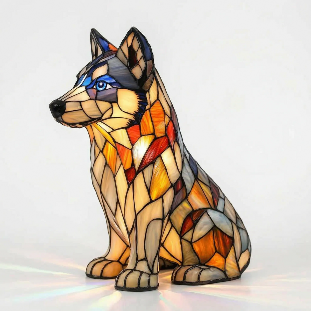 Lumipup - Multicoloured Geometric Decorative Table Lamp