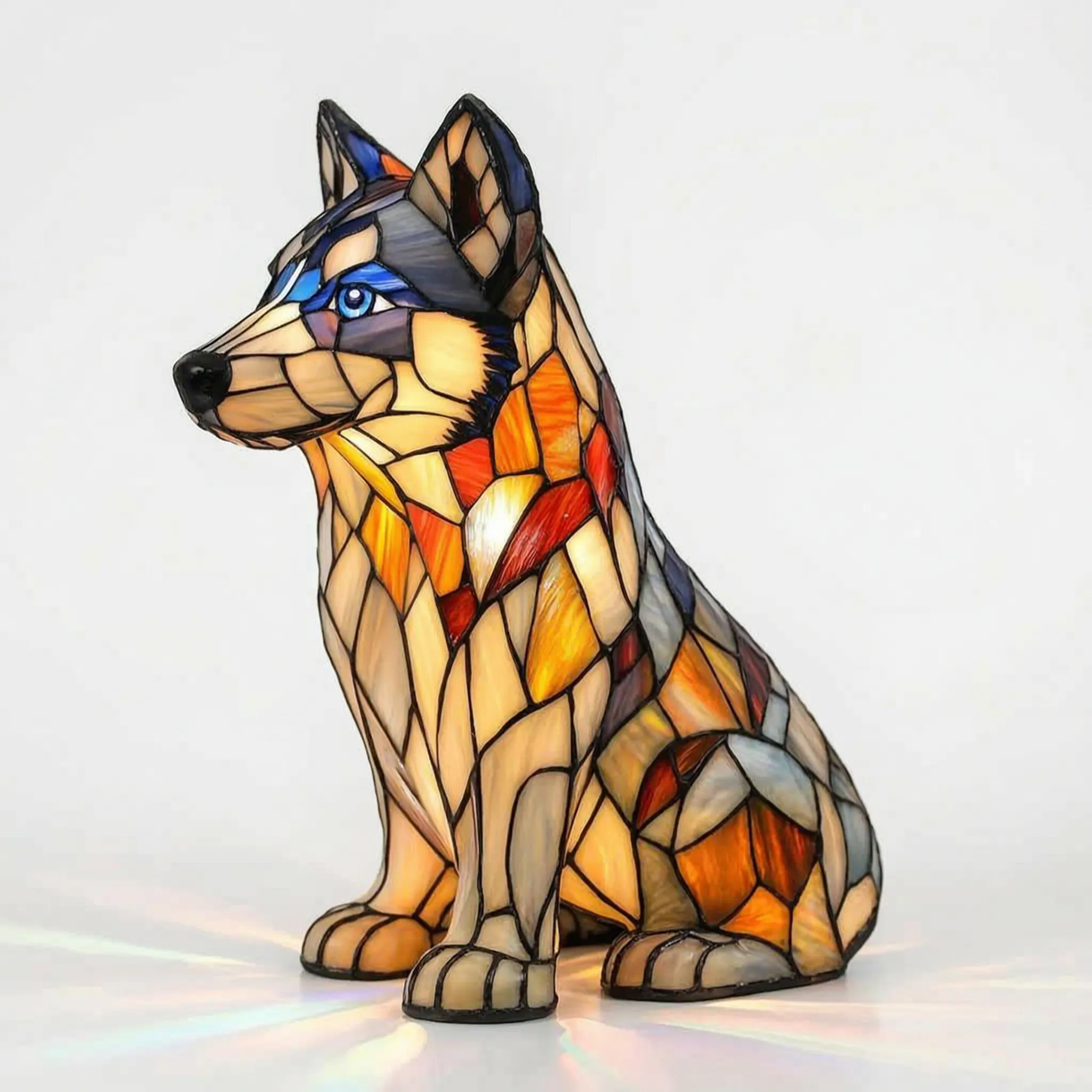Lumipup - Multicoloured Geometric Decorative Table Lamp
