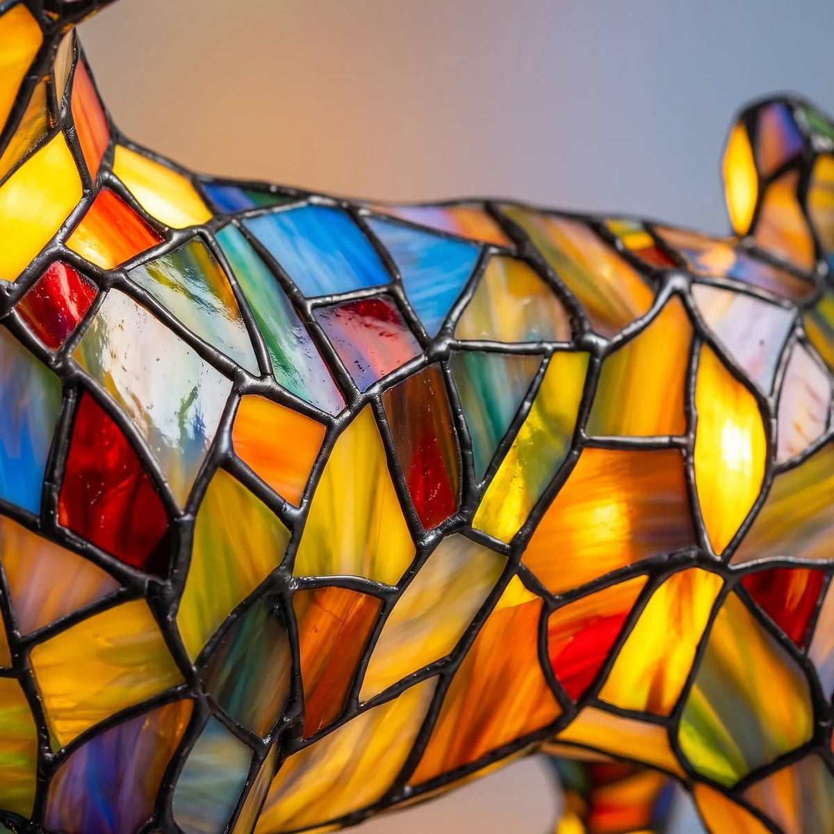 Lumipup - Multicoloured Geometric Decorative Table Lamp