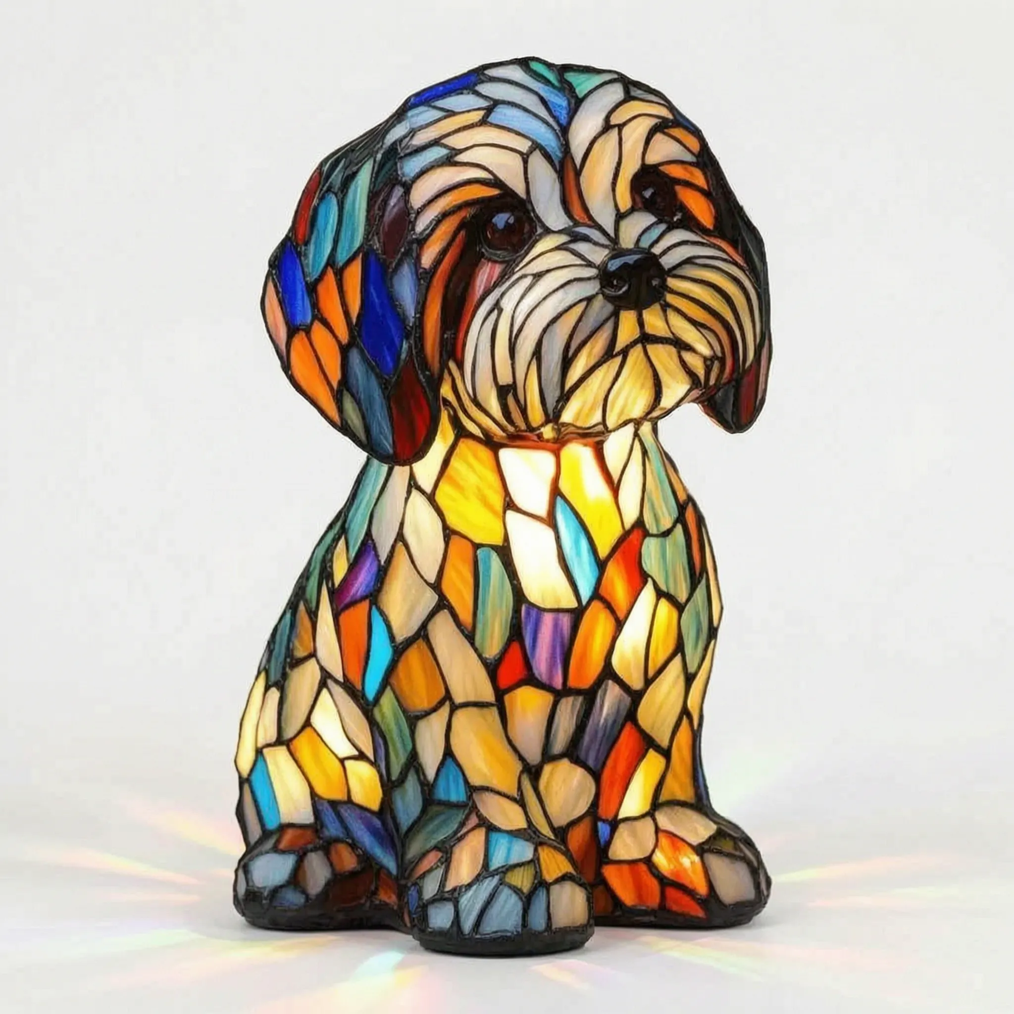 Lumipup - Multicoloured Geometric Decorative Table Lamp