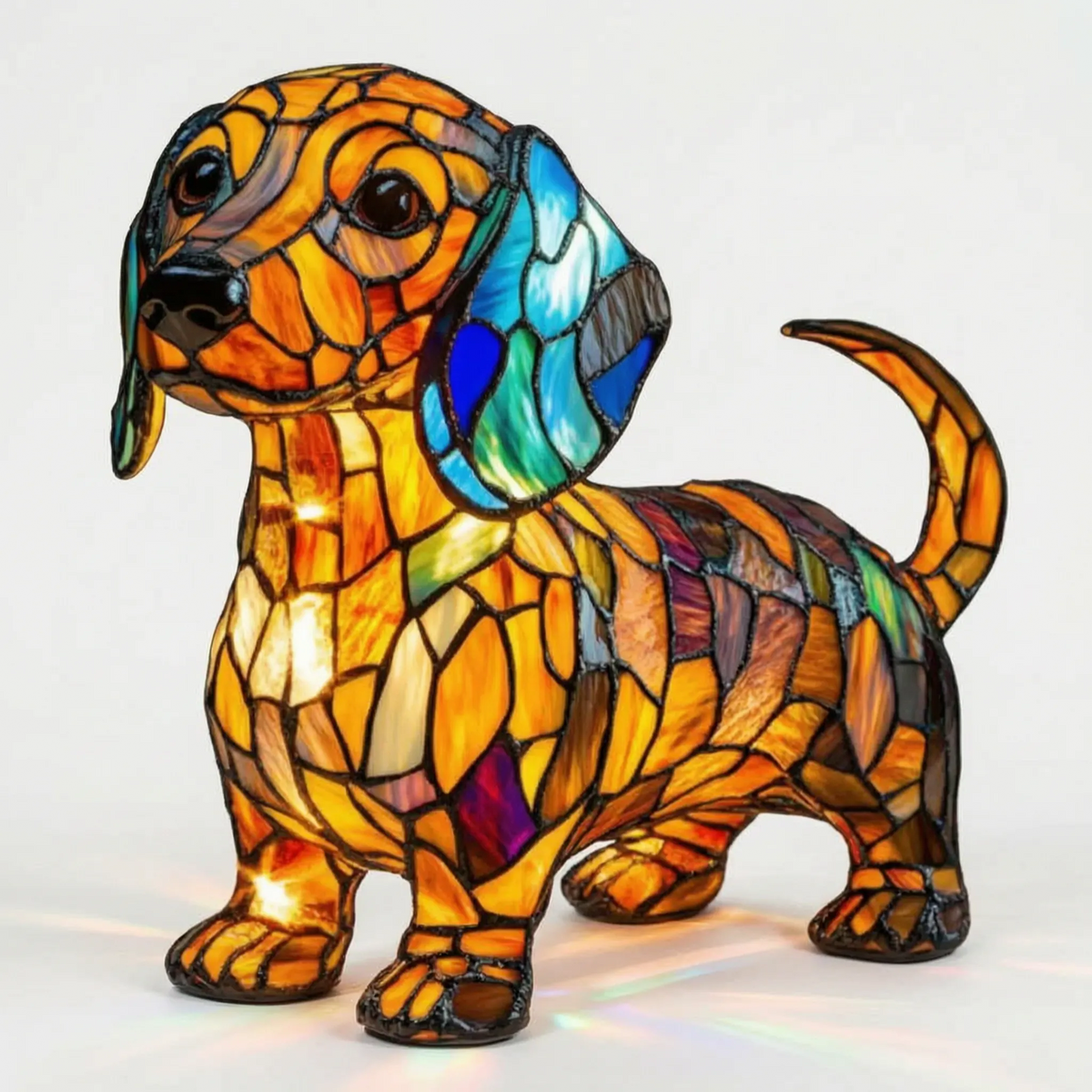 Lumipup - Multicoloured Geometric Decorative Table Lamp