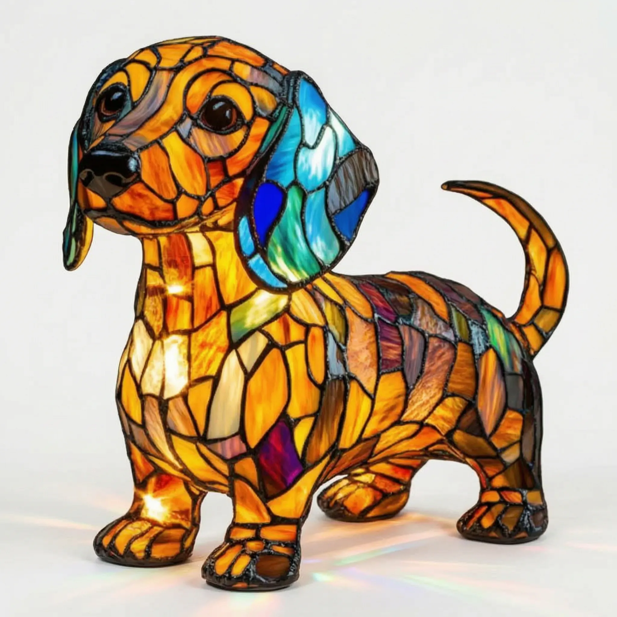 Lumipup - Multicoloured Geometric Decorative Table Lamp