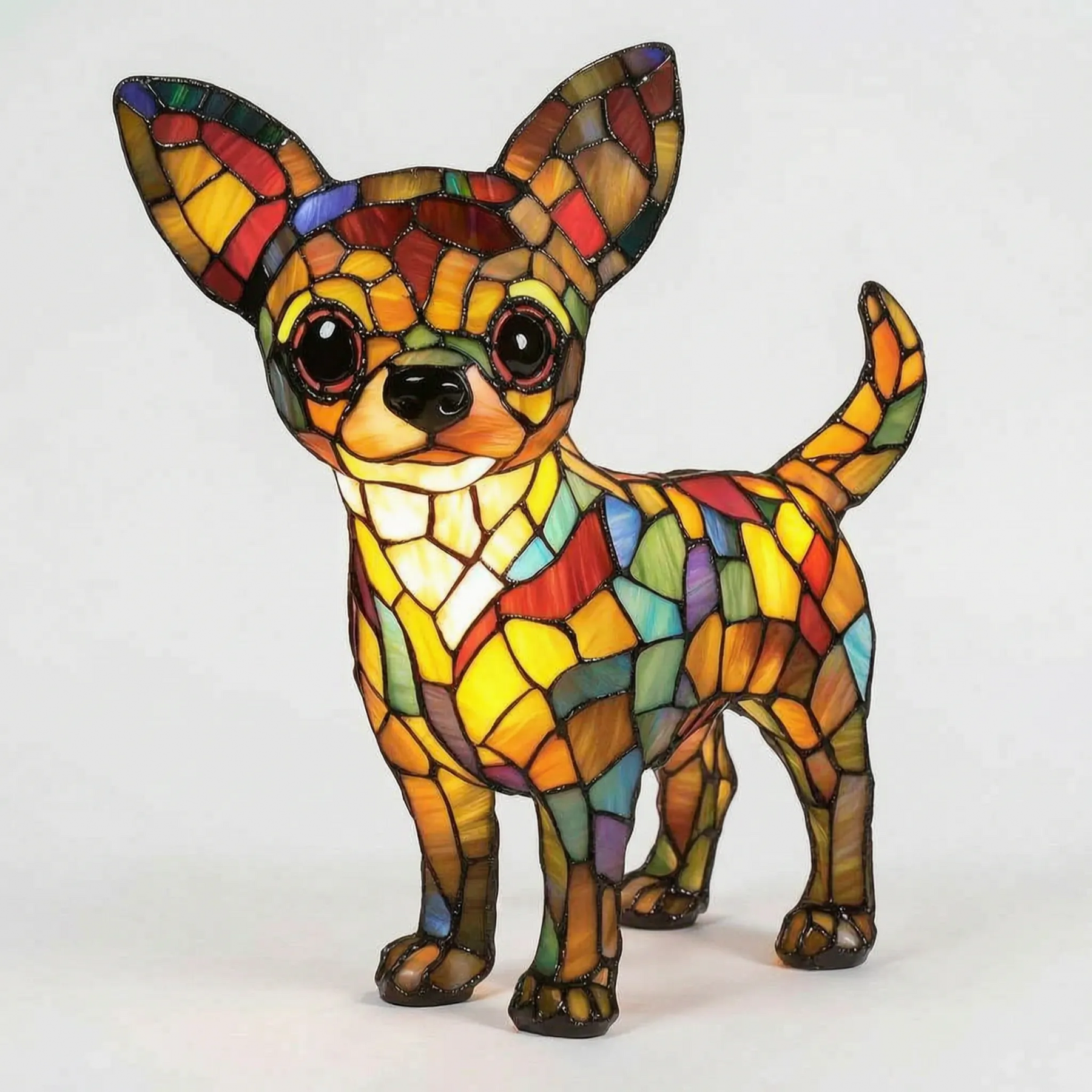 Lumipup - Multicoloured Geometric Decorative Table Lamp