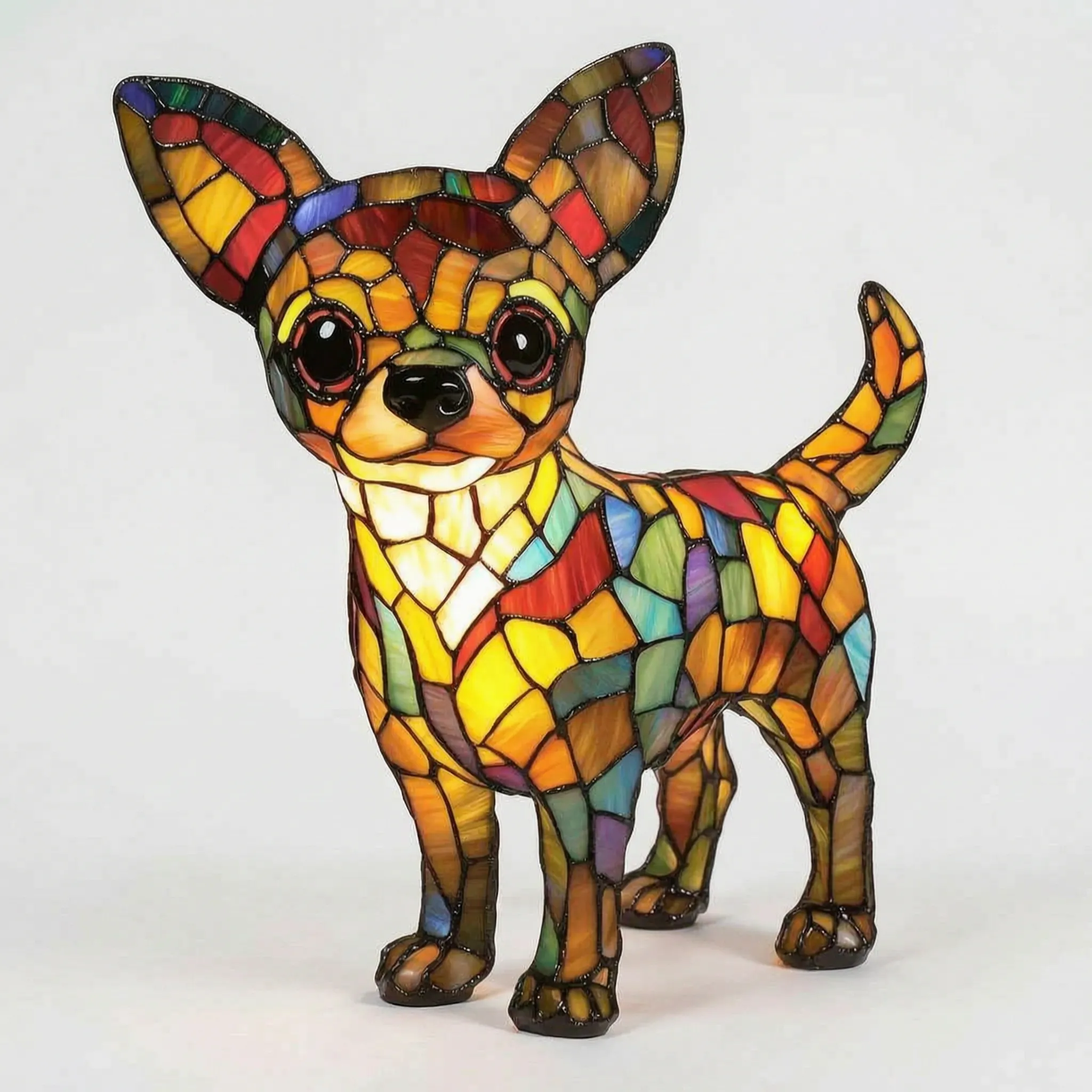 Lumipup - Multicoloured Geometric Decorative Table Lamp