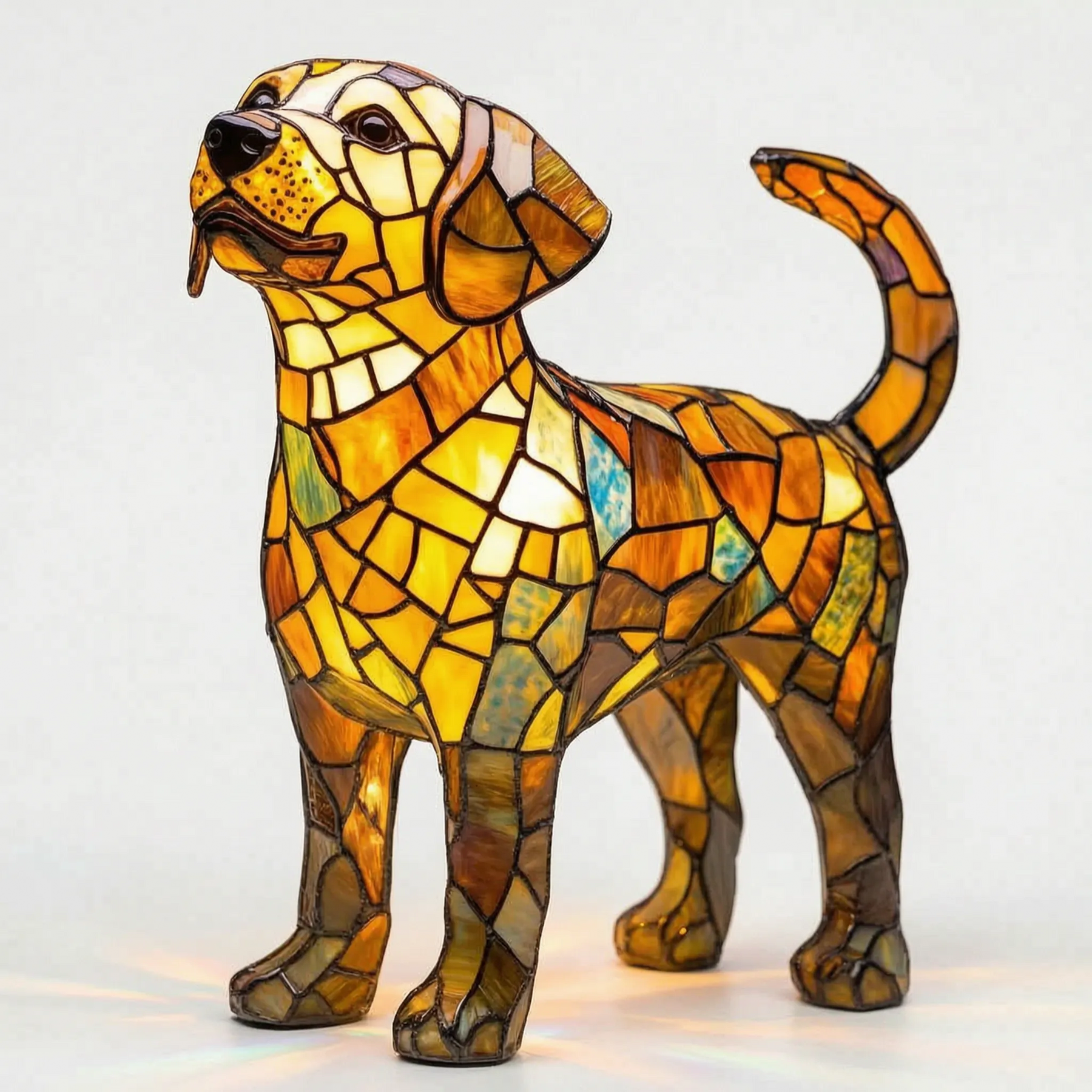 Lumipup - Multicoloured Geometric Decorative Table Lamp