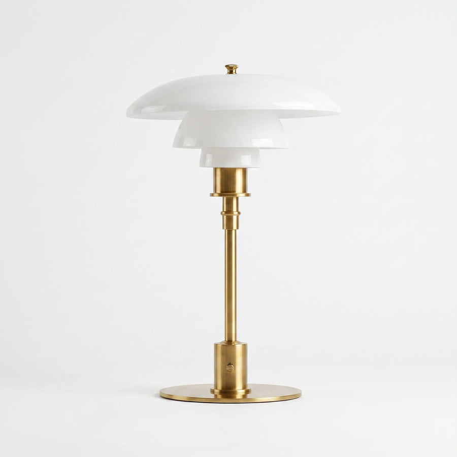 Trivida - Tiered Shade Modern Bedside Table Lamp