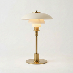 Trivida - Tiered Shade Modern Bedside Table Lamp