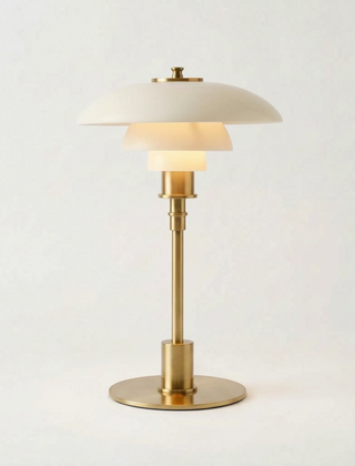 Trivida - Tiered Shade Modern Bedside Table Lamp