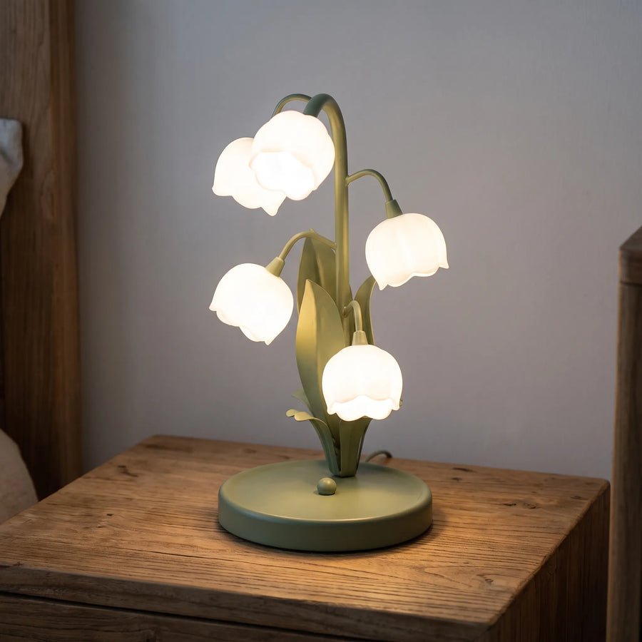 Verdena - Vintage Floral Green Table Lamp