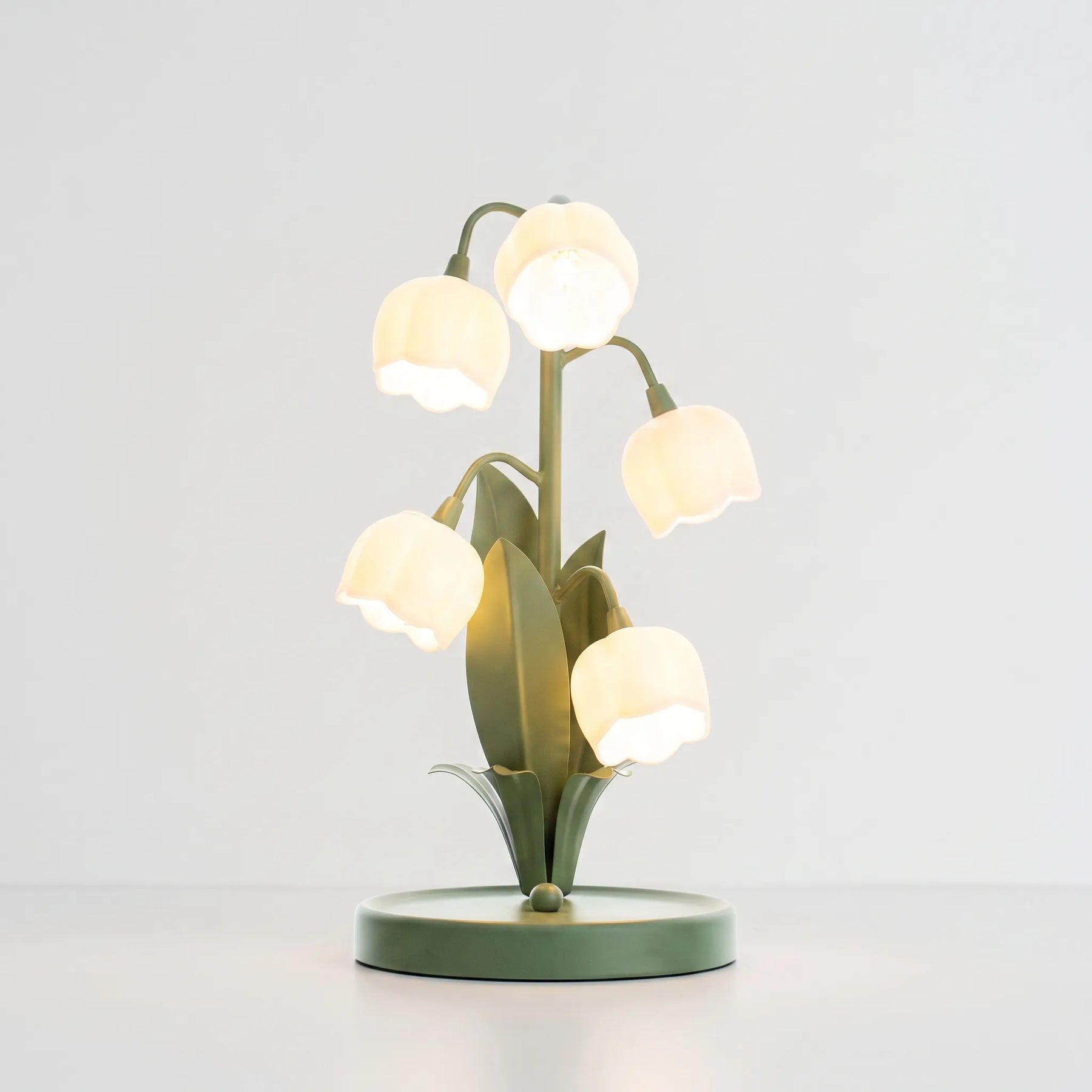 Verdena - Vintage Floral Green Table Lamp