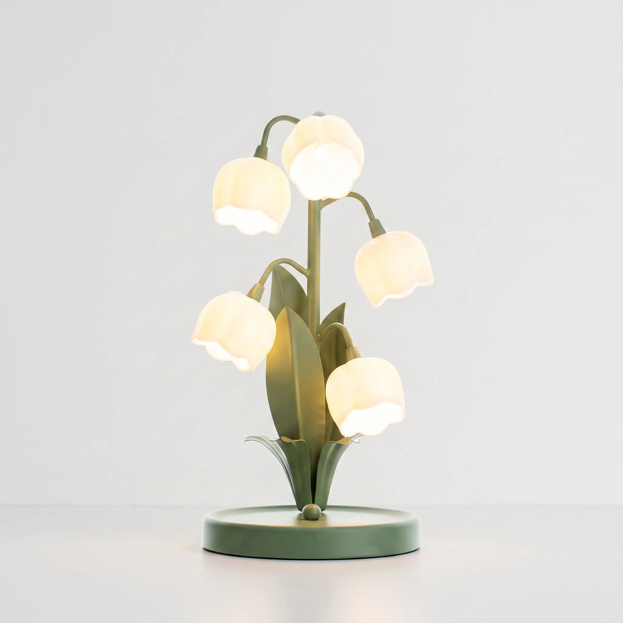 Verdena - Vintage Floral Green Table Lamp